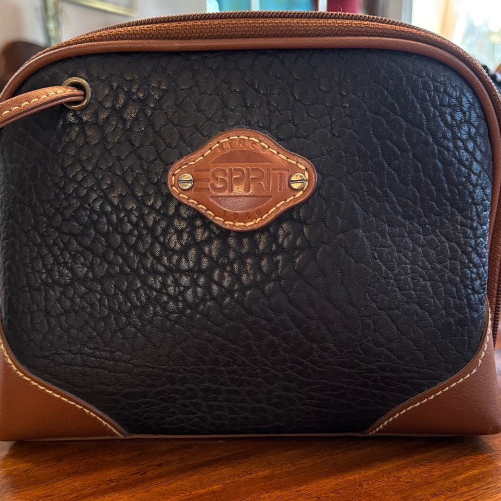 Vintage 80’s Esprit Black and Brown Crossbody Bag